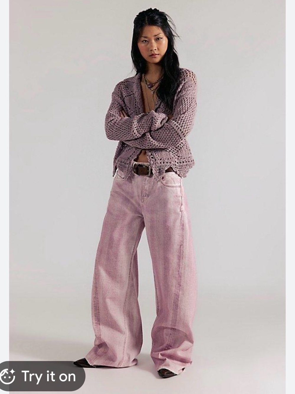 We The Free CRVY Alter Ego Boyfriend Jeans in Rose Tinted